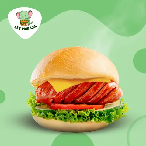 Hình ảnh Burger xúc xích phomai