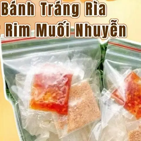Hình ảnh Bánh tráng phơi sương muối nhuyễn