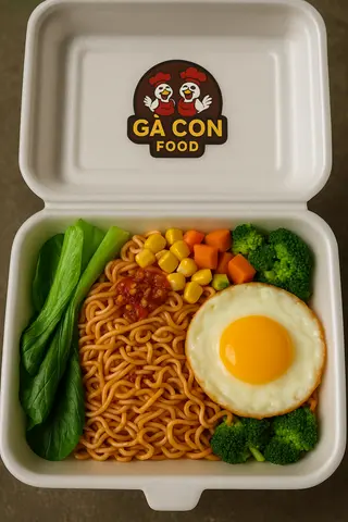 Hình ảnh Mì trộn indomie + Trứng ốp la
