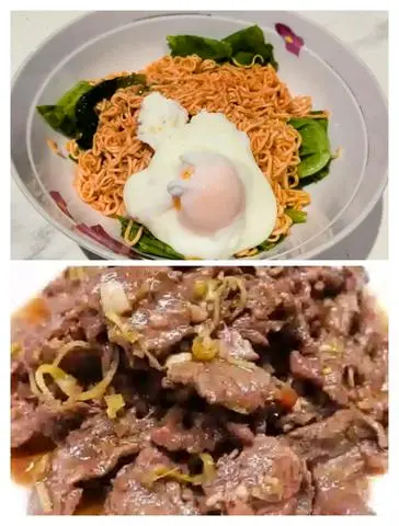 Hình ảnh Mì Trộn Sốt Đặc Biệt + Bò Xào + Trứng Lòng Đào