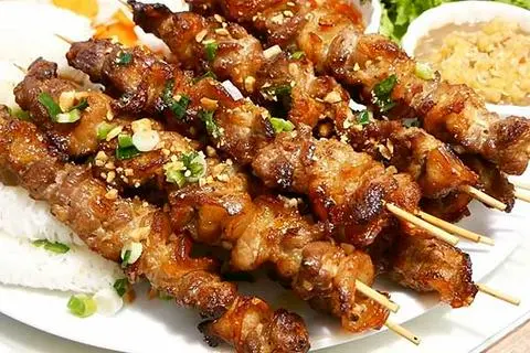 Hình ảnh thịt xiên nướng thêm