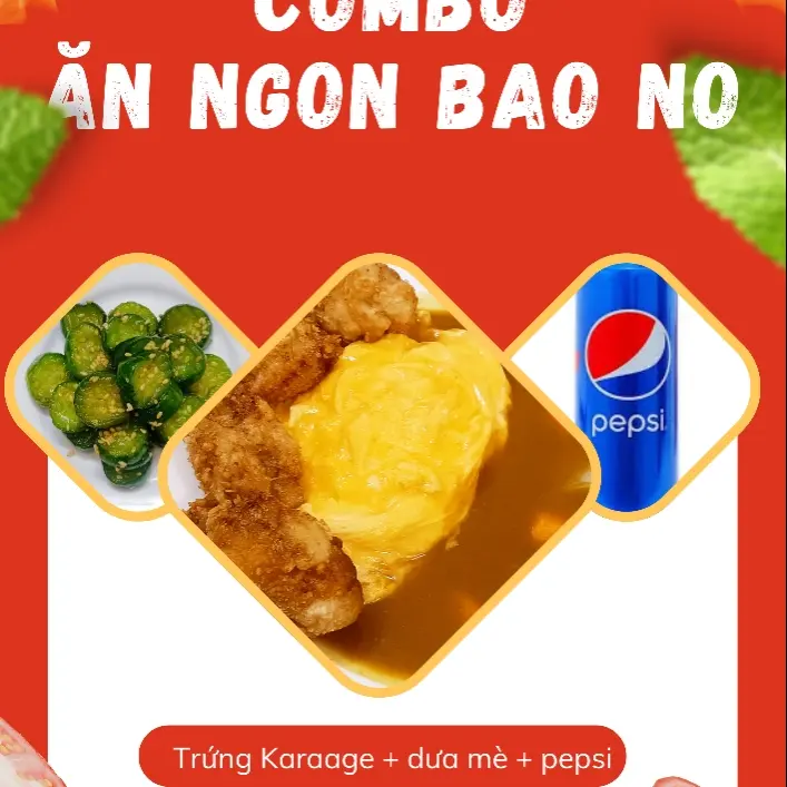Hình ảnh Combo ăn ngon bao no - trứng omelette karaage