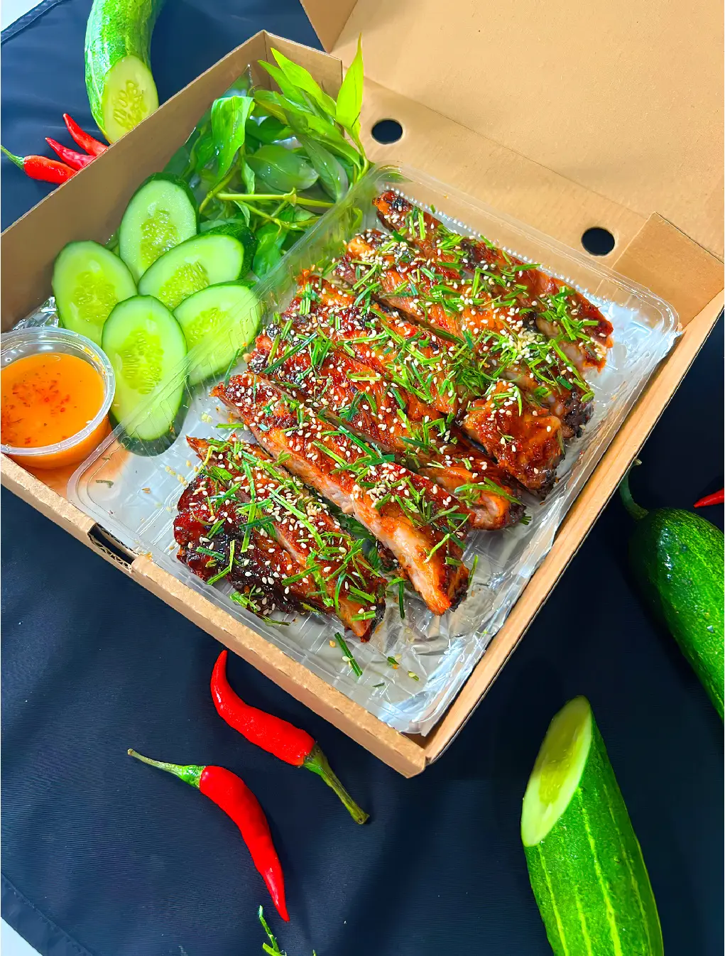 Hình ảnh 500 Gram Sườn Quay lá chanh siêu ngon 
