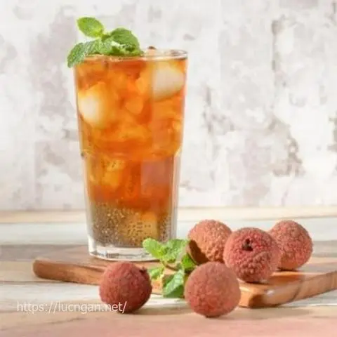Hình ảnh Trà Vải Tươi Hạt Chia LY LỚN