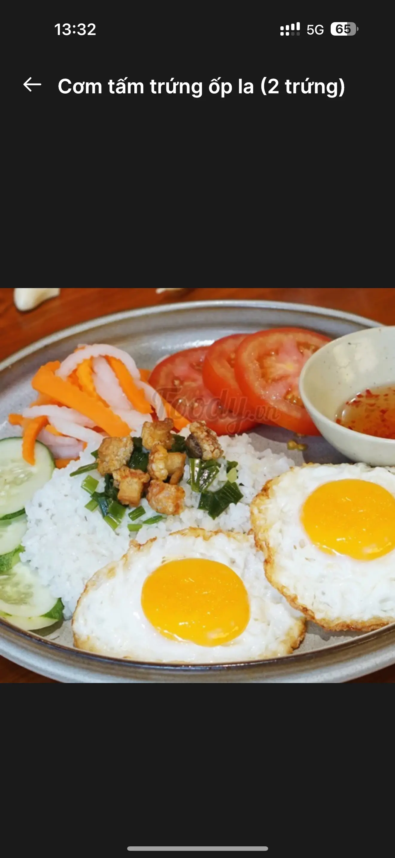 Hình ảnh Cơm tấm trứng ốp la ( 2 trứng) 
