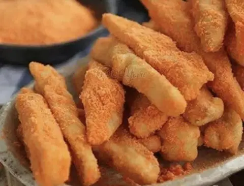 Hình ảnh khoai lang bí chiên (lắc phô mai)