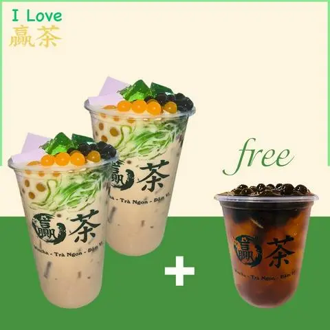 Hình ảnh 2 Trà sữa Full topping L tặng Hồng trà trân châu L