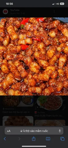 Hình ảnh thịt xào mắm ruốc