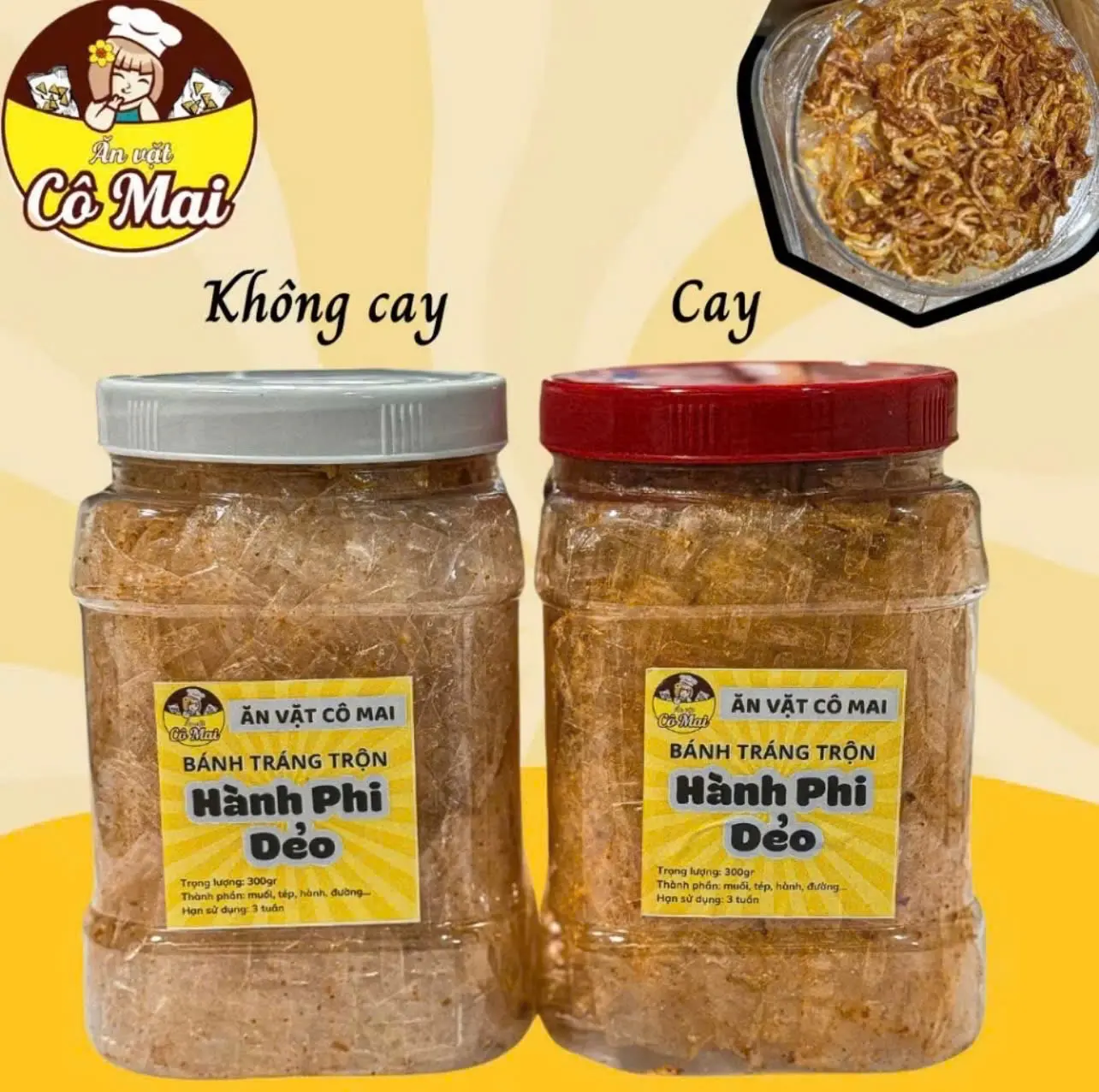 Hình ảnh bánh tráng trộn hành phi