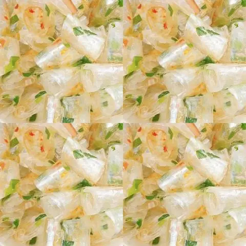 Hình ảnh Bánh Tráng Cuốn Mỡ Hành