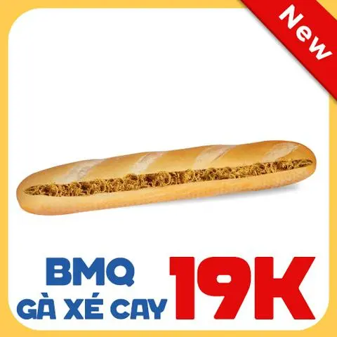 Hình ảnh Bánh Mì Que Gà Xé Cay