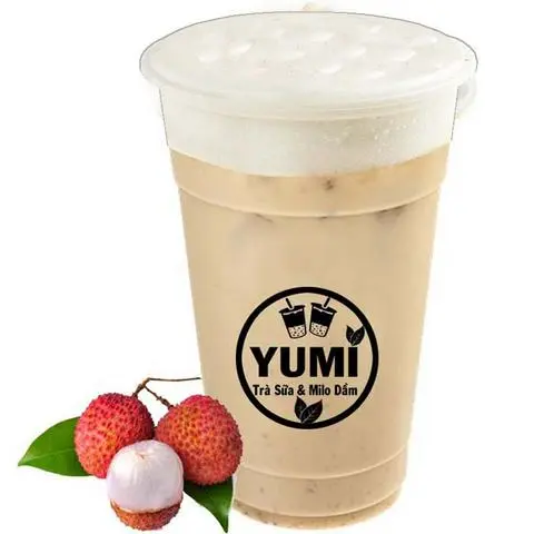 Hình ảnh Trà Sữa Vải Tươi Dầm Kem Cheese (Size 700ml)