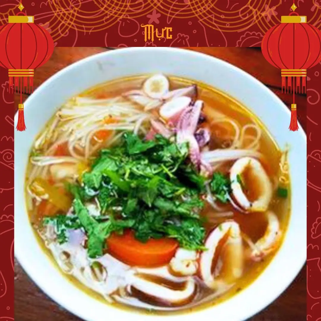 Hình ảnh Bún Thái cay mực