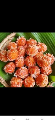 Hình ảnh cốm hồng nhân phô mai . vàng