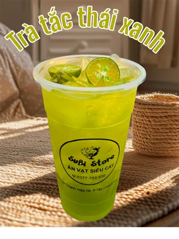 Hình ảnh trà tắc thái xanh
