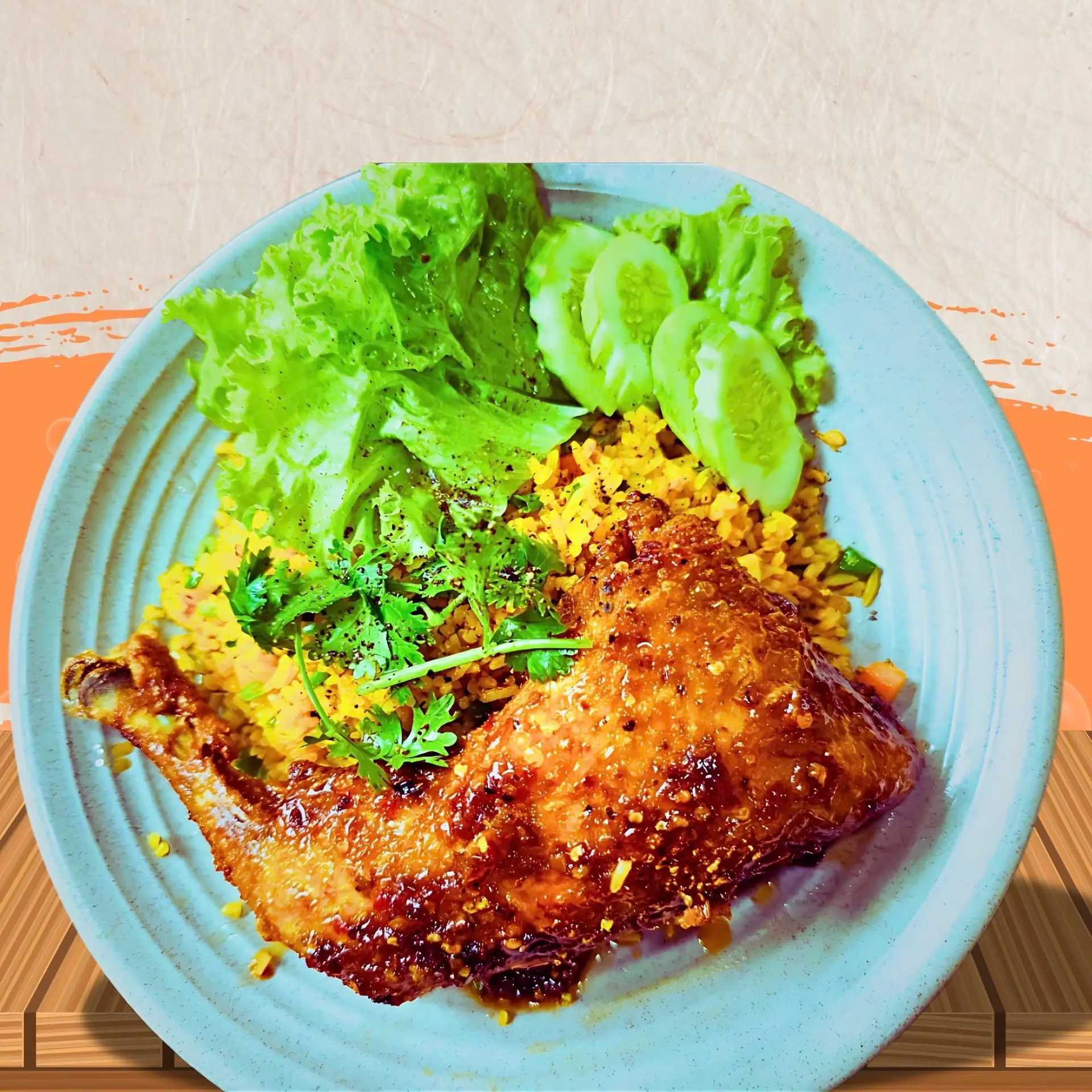 Hình ảnh Cơm Gà Sốt Cay