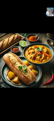 Hình ảnh Bánh Mì Cari Gà