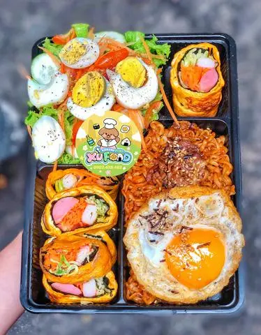 Hình ảnh Set 17 - mì cay bò trứng - trứng ngũ sắc - salad trứng