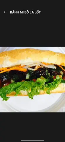 Hình ảnh Bánh mì bò lá lốt
