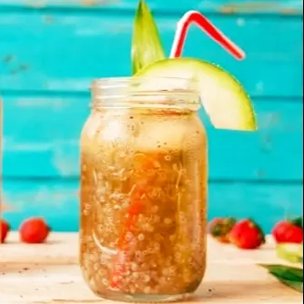 Hình ảnh Trà bí đao hạt chia trân châu đen (L = 700ml - XL = 1 lít)