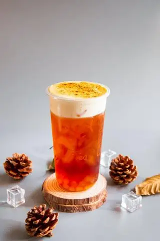 Hình ảnh Trà Đen Kem Trứng Nướng