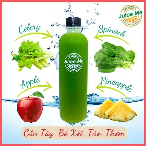 Hình ảnh Super Detox - Cần Tây, Bó Xôi, Táo, Thơm