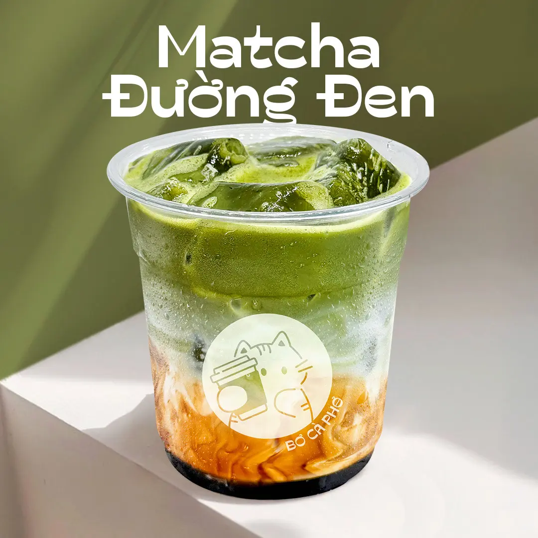 Hình ảnh Matcha đường đen marble