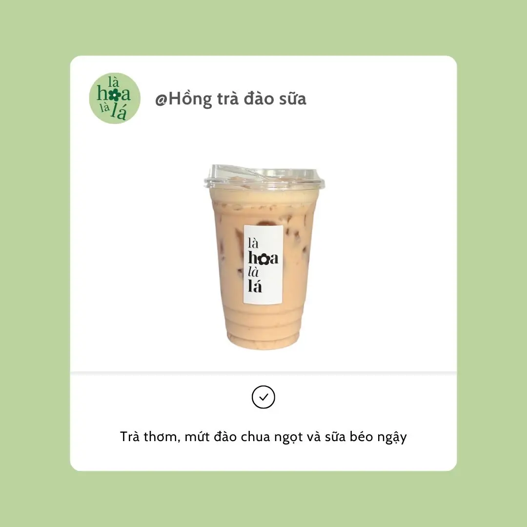 Hình ảnh Hồng trà đào sữa