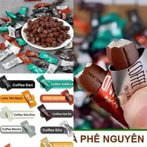 Hình ảnh Kẹo Cafe mix vị không đường/ 1 túi 30 cái