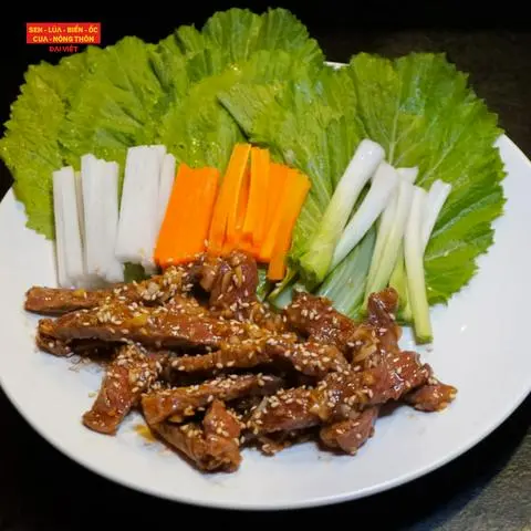 Hình ảnh Bò cuốn cải bẹ xanh