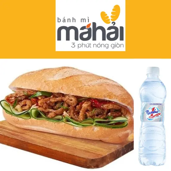 Hình ảnh Combo Bánh Mì Nhiều Chả Cá + Nước Suối
