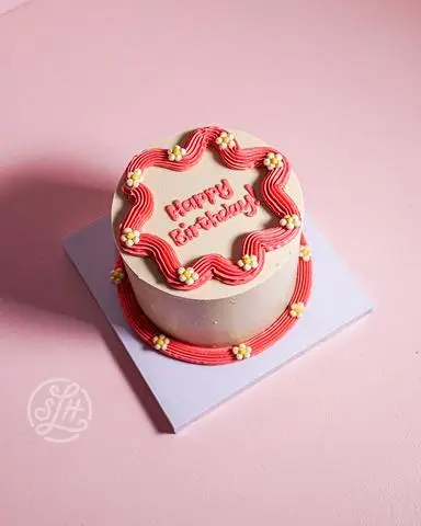 Hình ảnh Bánh kem bento hồng pastel