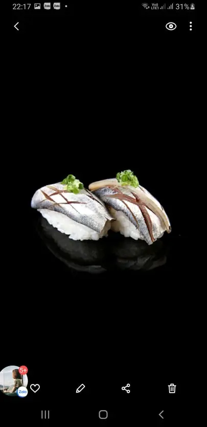 Hình ảnh Sushi cá trích giấm 