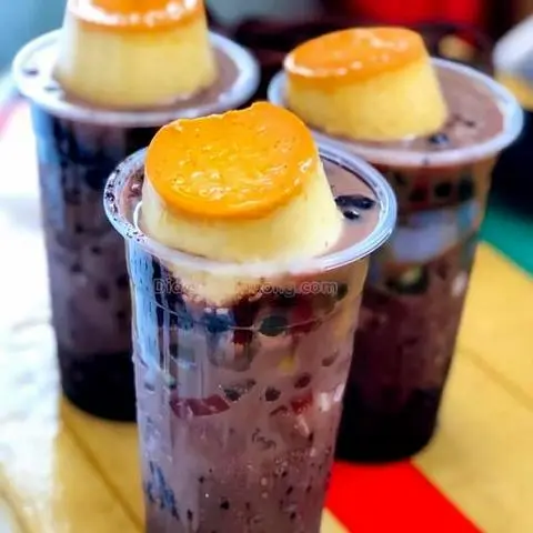 Hình ảnh Milo cacao sữa bánh flan trân châu