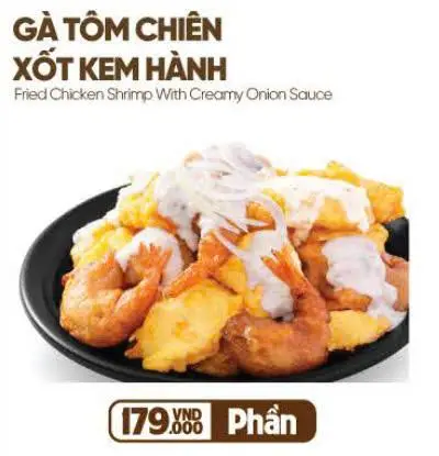 Hình ảnh Gà tôm chiên kem hành