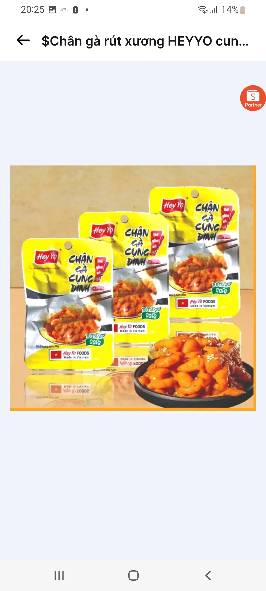 Hình ảnh •Chân Gà Rút Xương HEYYO Cung Đình/35G