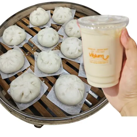 Hình ảnh Combo 2 Bánh bao Truyền thống & 1 Sữa Macca