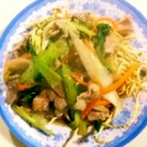 Hình ảnh Mì xào giòn bò
