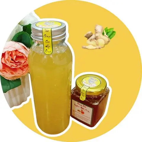 Hình ảnh 1 chai trà gừng mật ong 
