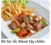 Hình ảnh Bò Lúc Lắc + Khoai Tây Chiên