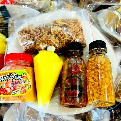 Hình ảnh Combo bánh tráng phơi sương tỏi phi