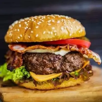Hình ảnh Hamburger Bò Trứng