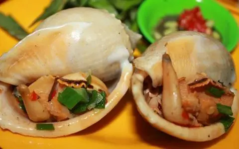 Hình ảnh ốc tỏi nướng mở hành 1con 