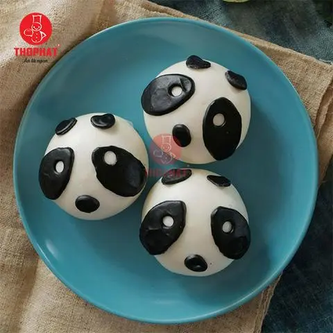 Hình ảnh Bánh bao hình gấu trúc