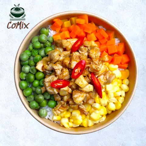 Hình ảnh Cơm Trộn Thịt Gà