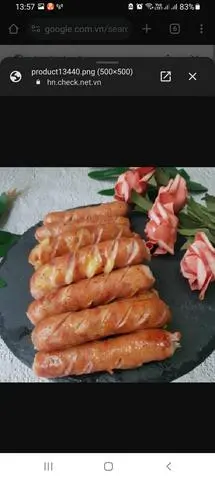 Hình ảnh xúc xích phô mai tan chảy