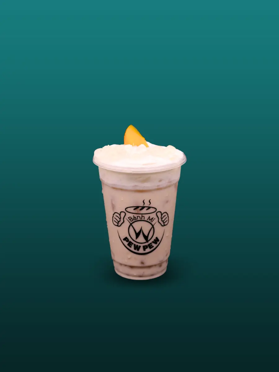 Hình ảnh Trà sữa đào macchiato