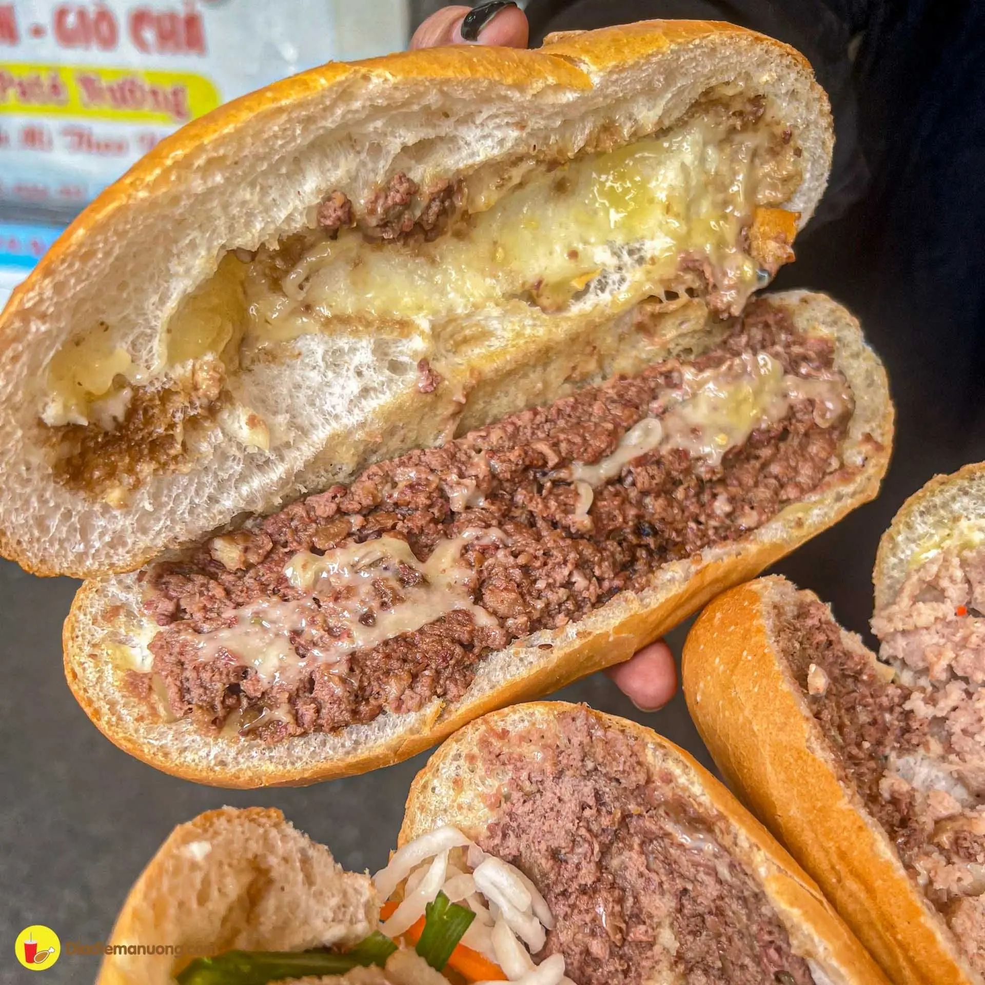 Hình ảnh bánh mì nướng bơ bate 