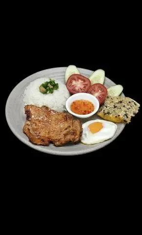 Hình ảnh cơm tấm sườn chả + cơm tấm sườn bì + trà tắc