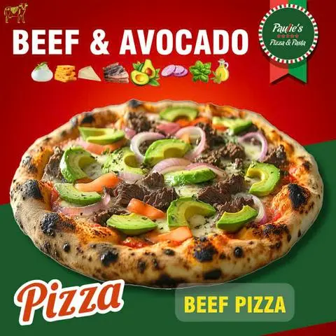 Hình ảnh Pizza Bò & Trái Bơ Tươi | Beef & Avocado Pizza